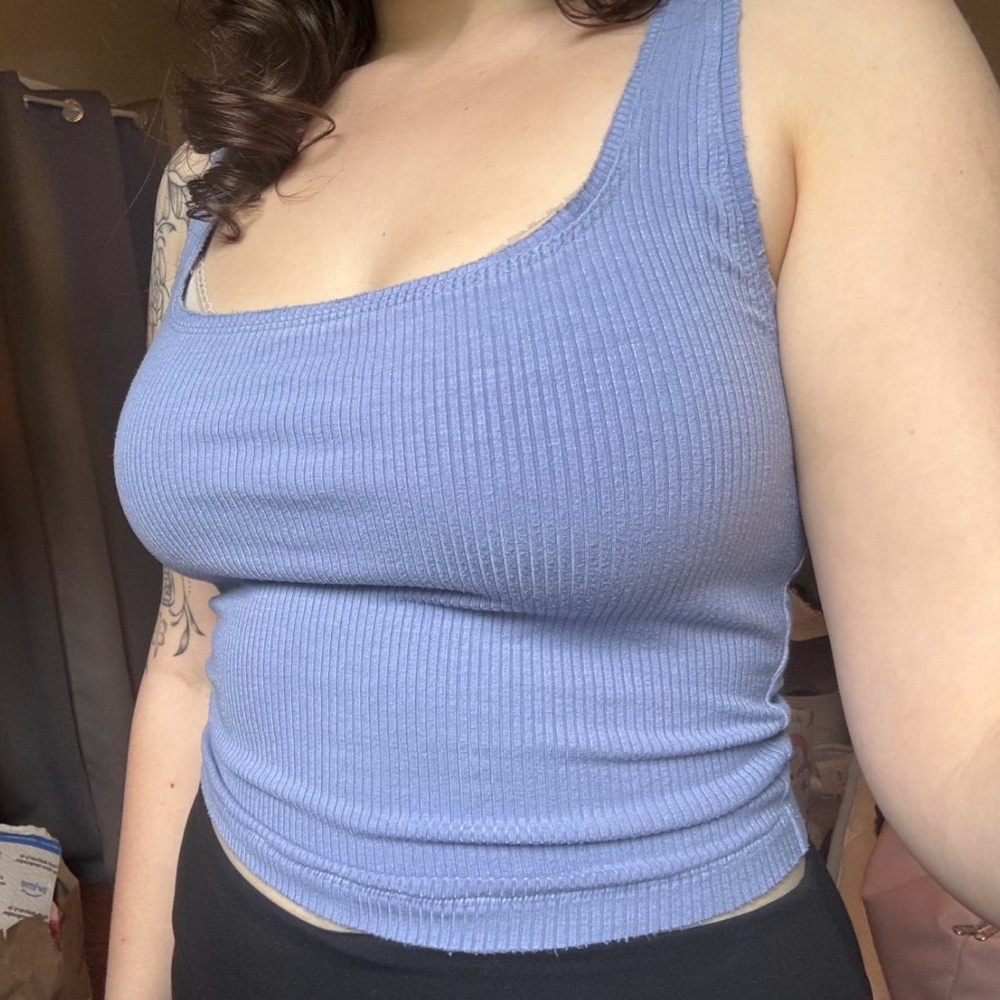 Urban Outfitters blue Ribbed Tank Top